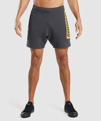 Pánské Šortky Gymshark Bold Černé Šedé | CZ 2839FDN
